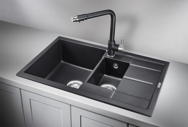 Кухонная мойка Granula 7802, ШВАРЦ. Фото 1