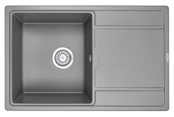 Кухонная мойка Granula 7804, АЛЮМИНИУМ. Фото 2