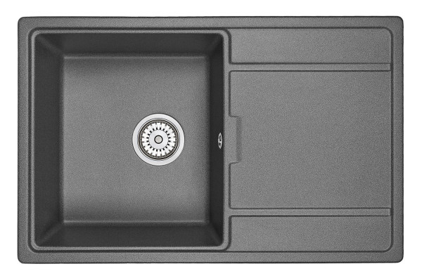 Кухонная мойка Granula 7804, ГРАФИТ. Фото 2