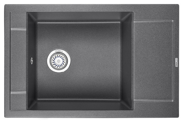 Кухонная мойка Granula 7806, ГРАФИТ. Фото 2