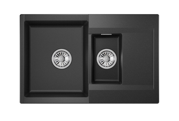Кухонная мойка Granula 7808, ЧЁРНЫЙ. Фото 2