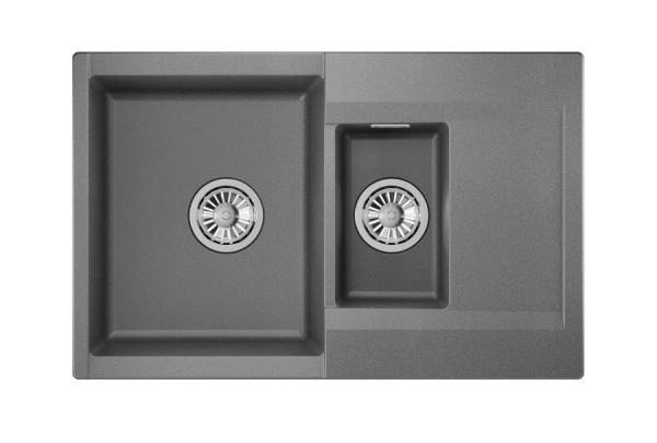 Кухонная мойка Granula 7808, ГРАФИТ. Фото 2