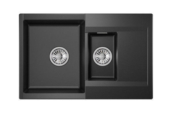 Кухонная мойка Granula 7808, ШВАРЦ. Фото 2