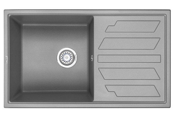 Кухонная мойка Granula 8002, АЛЮМИНИУМ. Фото 2