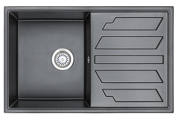 Кухонная мойка Granula 8002, ШВАРЦ. Фото 2