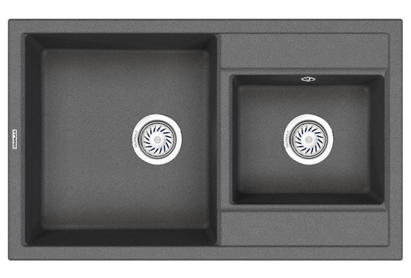 Кухонная мойка Granula 8201, ГРАФИТ. Фото 2