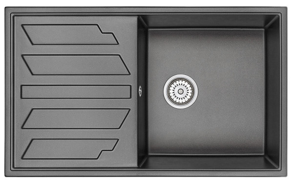 Кухонная мойка Granula 8601, ЧЁРНЫЙ. Фото 2