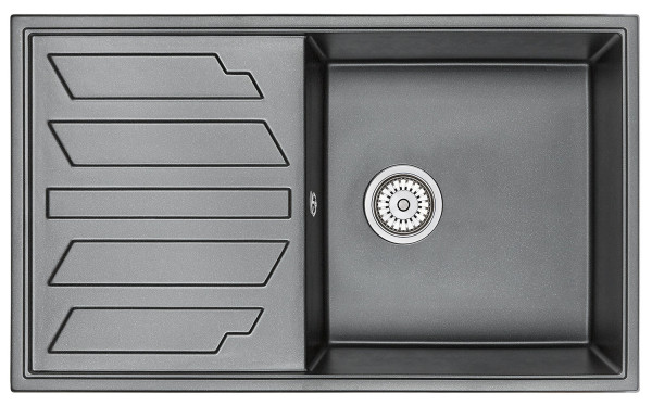 Кухонная мойка Granula 8601, ШВАРЦ. Фото 2