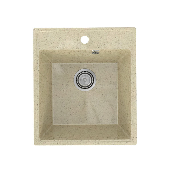 Кухонная мойка Practik PR-M-425-002 (без сифона), слоновая кость. Фото 1