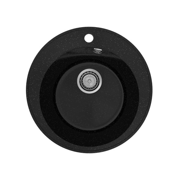 Кухонная мойка Practik PR-M-475-004 (без сифона), черный оникс. Фото 1