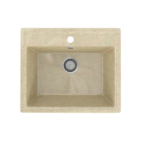 Кухонная мойка Practik PR-M-565-002 (без сифона), слоновая кость. Фото 1