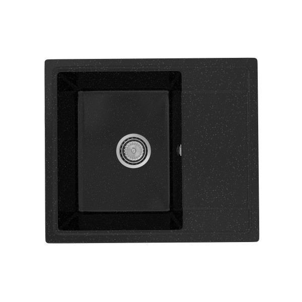 Кухонная мойка Practik PR-M-575-004 (без сифона), черный оникс. Фото 1