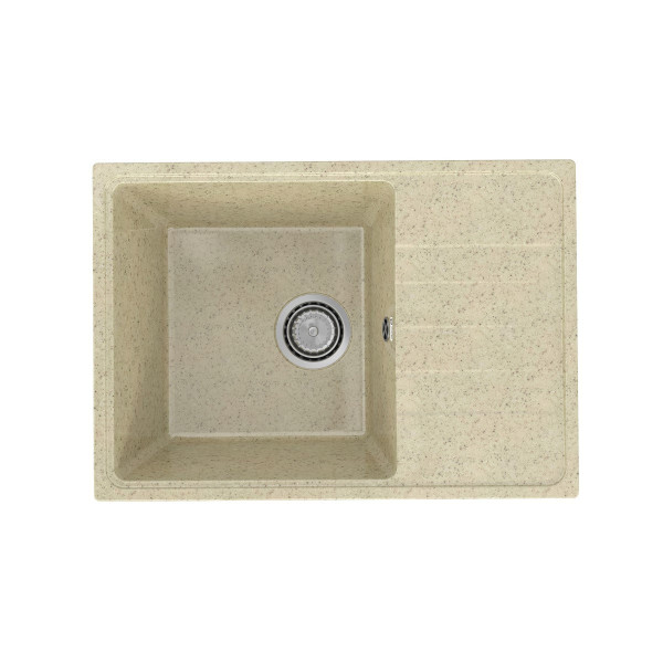 Кухонная мойка Practik PR-M-600-002 (без сифона), слоновая кость. Фото 1