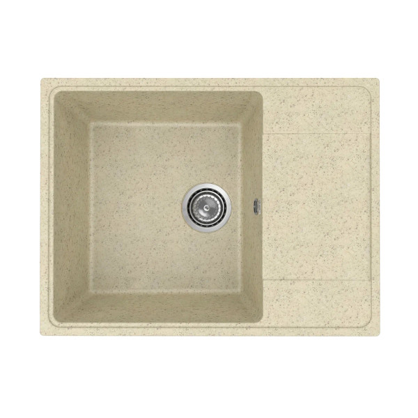 Кухонная мойка Practik PR-M-650-002 (без сифона), слоновая кость. Фото 1