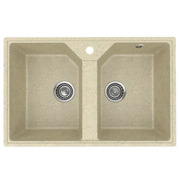 Кухонная мойка Practik PR-M-770-002 (без сифона), слоновая кость. Фото 1