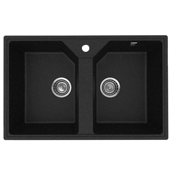 Кухонная мойка Practik PR-M-770-004 (без сифона), черный оникс. Фото 1