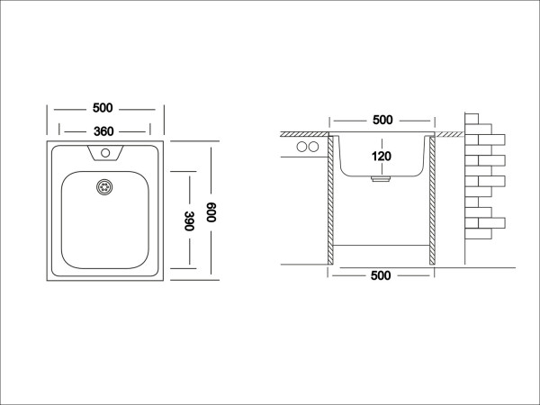 Кухонная мойка UKINOX ECO ECO 500.600, 60*50. Фото 2