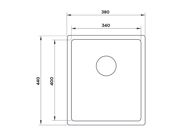 Кухонная мойка UKINOX Techno TEB340.400 -GT10P, 40*34. Фото 2