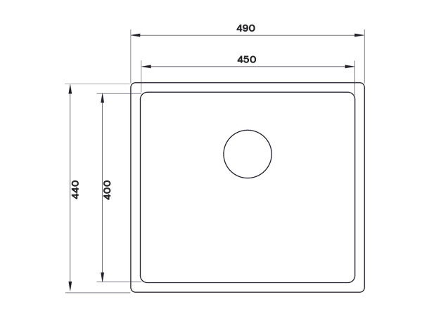 Кухонная мойка UKINOX Techno TEB450.400 -GT10P, 40*45. Фото 2