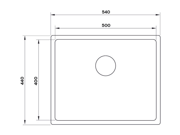 Кухонная мойка UKINOX Techno TEB500.400 -GT10P, 40*50. Фото 2