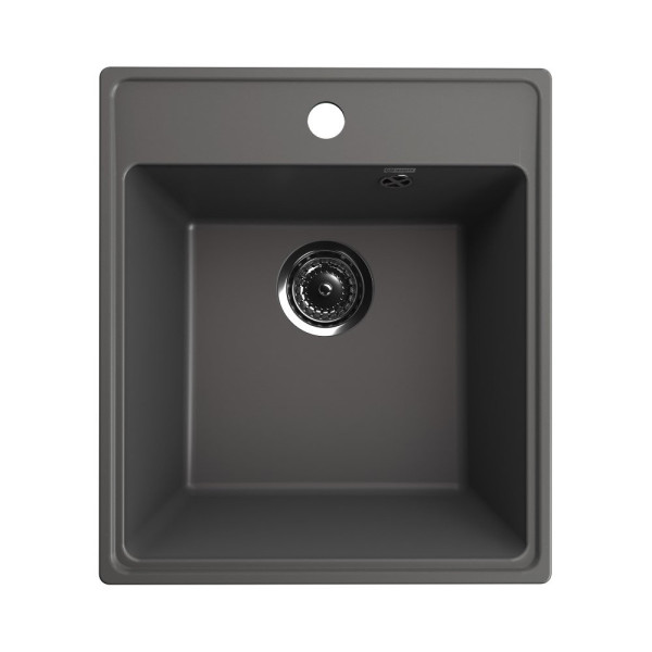 Кухонная мойка Ulgran Quartz Forte 425-09, мокрый асфальт. Фото 1