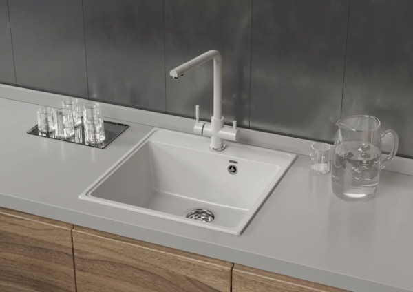 Кухонная мойка Ulgran Quartz Forte 505-01, жасмин. Фото 3