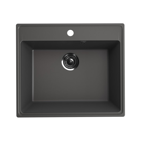 Кухонная мойка Ulgran Quartz Forte 580-09, мокрый асфальт. Фото 1