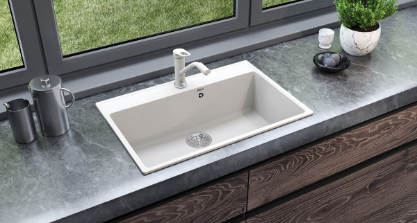 Кухонная мойка Ulgran Quartz Forte 760-01, жасмин. Фото 3