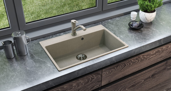 Кухонная мойка Ulgran Quartz Forte 760-03, десерт. Фото 3