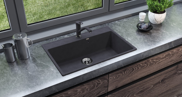 Кухонная мойка Ulgran Quartz Forte 760-08, космос. Фото 3