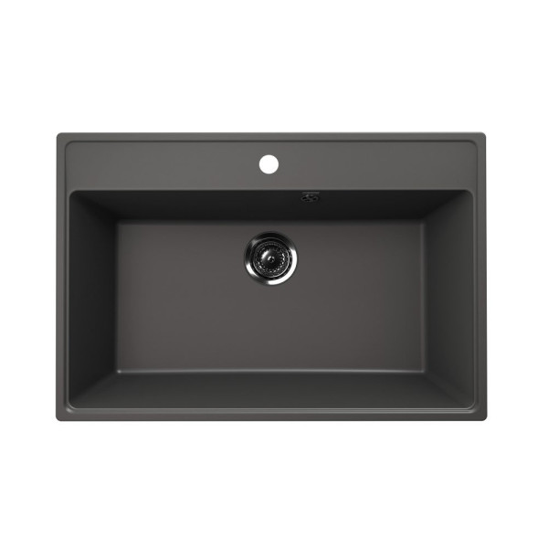Кухонная мойка Ulgran Quartz Forte 760-09, мокрый асфальт. Фото 1