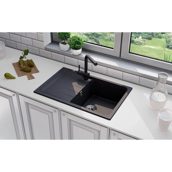Кухонная мойка Ulgran Quartz Gerda 780-08, космос. Фото 3