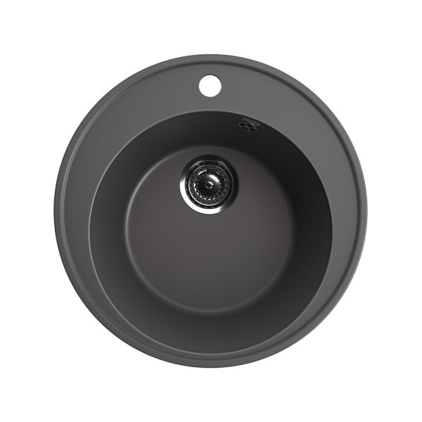 Кухонная мойка Ulgran Quartz Nora 485-09, мокрый асфальт. Фото 1