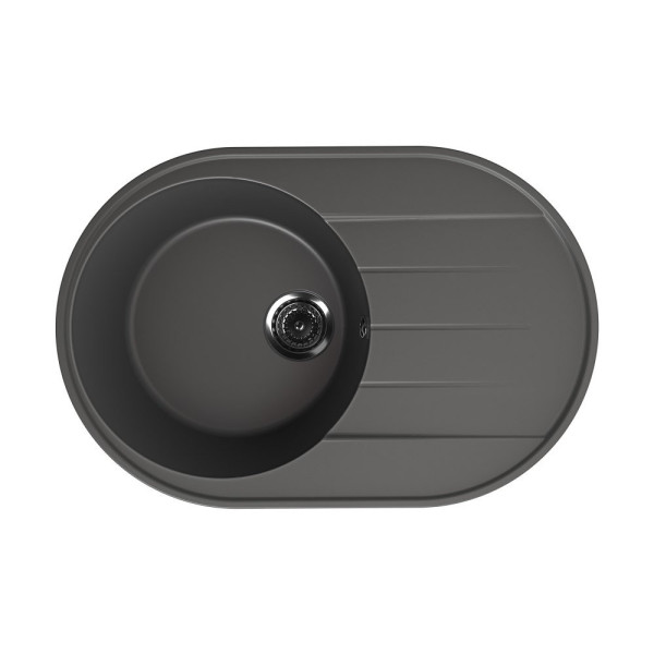Кухонная мойка Ulgran Quartz Nora 750-09, мокрый асфальт. Фото 1