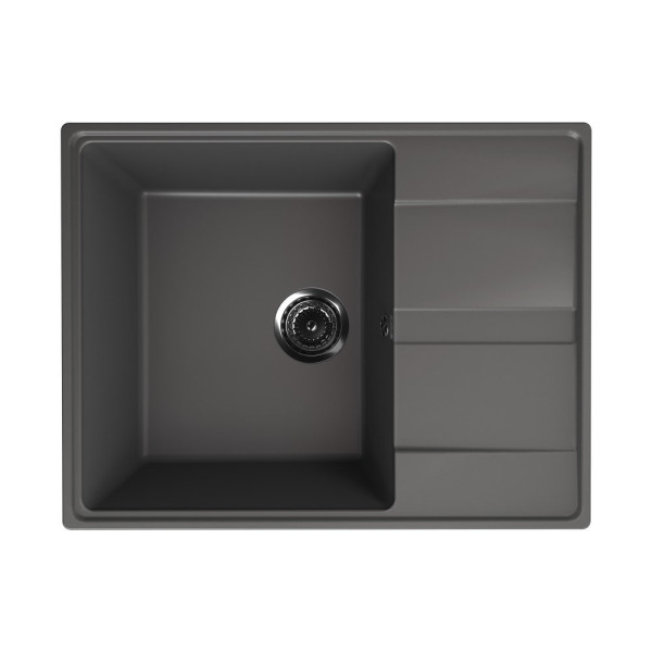 Кухонная мойка Ulgran Quartz Prima 650-09, мокрый асфальт. Фото 1