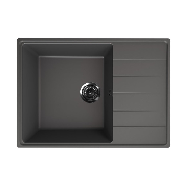 Кухонная мойка Ulgran Quartz Prima 700-09, мокрый асфальт. Фото 1