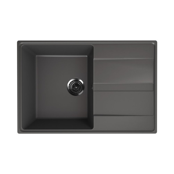 Кухонная мойка Ulgran Quartz Prima 750-09, мокрый асфальт. Фото 1