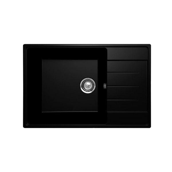 Кухонная мойка Ulgran Quartz Prima 760-07, уголь. Фото 1