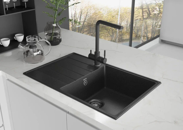 Кухонная мойка Ulgran Quartz Prima 780-08, космос. Фото 3