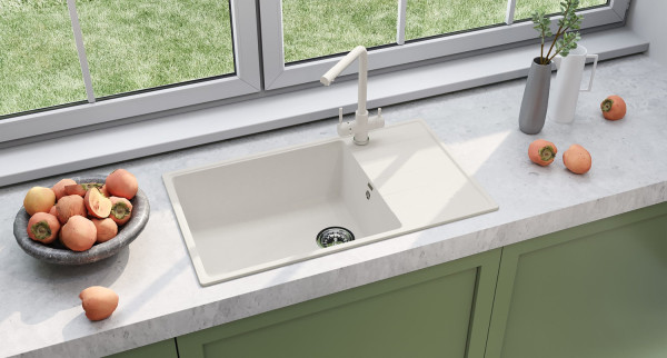 Кухонная мойка Ulgran Quartz Prima 860-01, жасмин. Фото 3