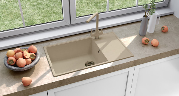 Кухонная мойка Ulgran Quartz Prima 860-03, десерт. Фото 3