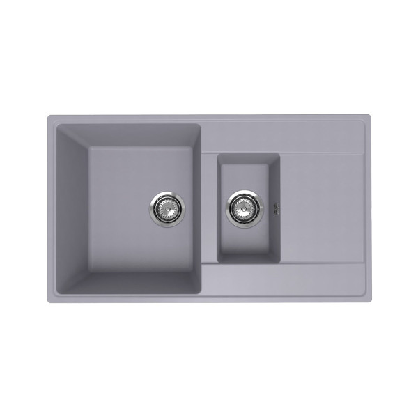 Кухонная мойка Ulgran Quartz Prima 860 1,5K-05, бетон. Фото 1