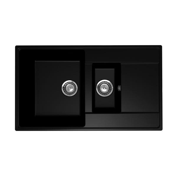 Кухонная мойка Ulgran Quartz Prima 860 1,5K-07, уголь. Фото 1