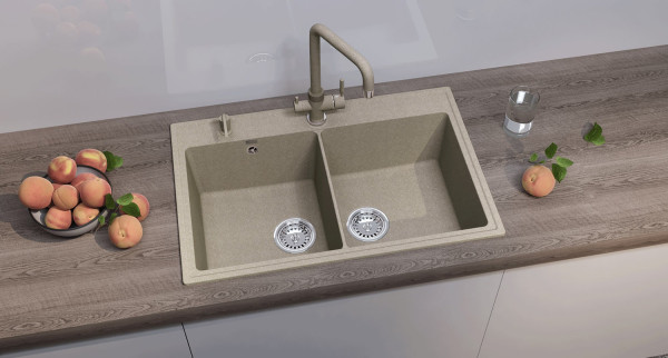 Кухонная мойка Ulgran Quartz Ruma 780-03, десерт. Фото 3