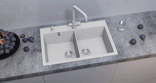 Кухонная мойка Ulgran Quartz Ruma 780-04, платина. Фото 3