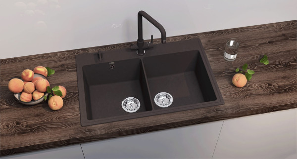 Кухонная мойка Ulgran Quartz Ruma 780-06, трюфель. Фото 3