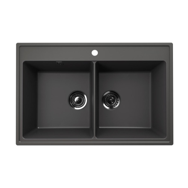 Кухонная мойка Ulgran Quartz Ruma 780-09, мокрый асфальт. Фото 1