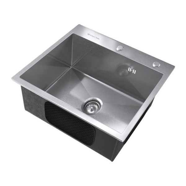 Кухонная мойка Ulgran  Steel 500x450, брашированная сталь. Фото 3