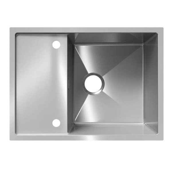 Кухонная мойка Ulgran Steel 680x500, брашированная сталь. Фото 5