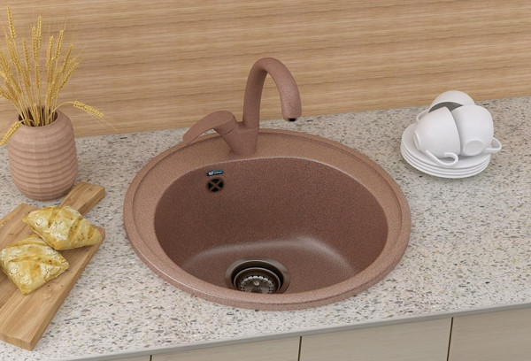 Кухонная мойка Ulgran U-101-307, терракот. Фото 3